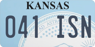 KS license plate 041ISN
