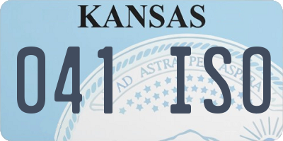 KS license plate 041ISO