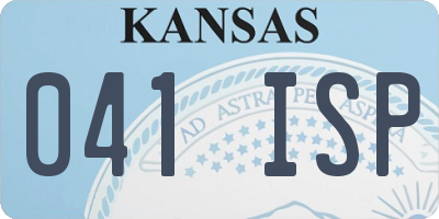KS license plate 041ISP