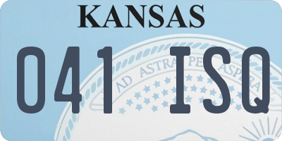 KS license plate 041ISQ