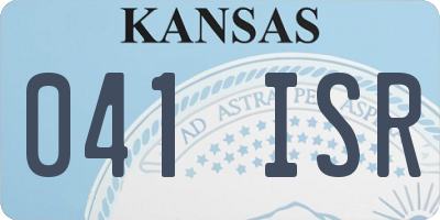 KS license plate 041ISR