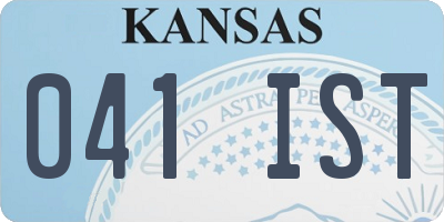 KS license plate 041IST