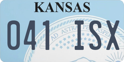 KS license plate 041ISX