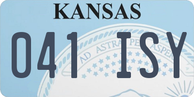 KS license plate 041ISY