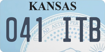 KS license plate 041ITB