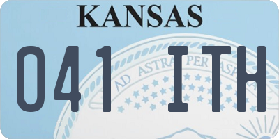 KS license plate 041ITH