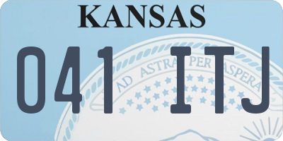 KS license plate 041ITJ