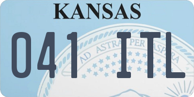 KS license plate 041ITL