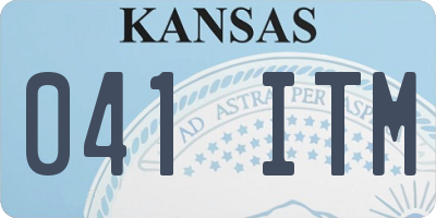KS license plate 041ITM