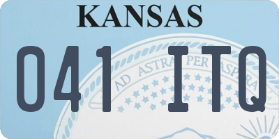 KS license plate 041ITQ
