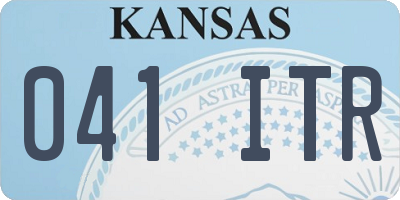 KS license plate 041ITR