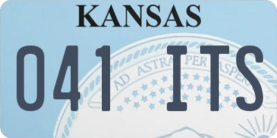 KS license plate 041ITS