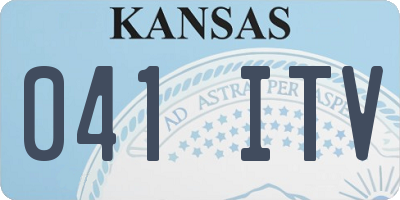 KS license plate 041ITV