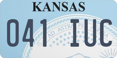 KS license plate 041IUC