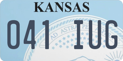 KS license plate 041IUG
