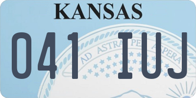 KS license plate 041IUJ
