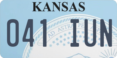 KS license plate 041IUN