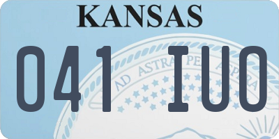 KS license plate 041IUO