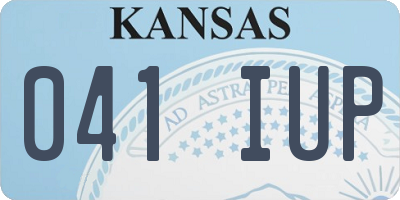 KS license plate 041IUP