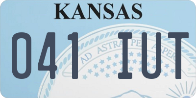 KS license plate 041IUT