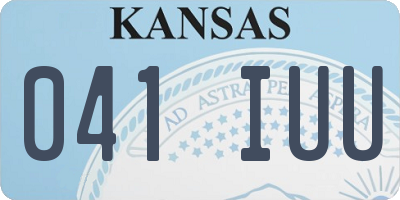 KS license plate 041IUU