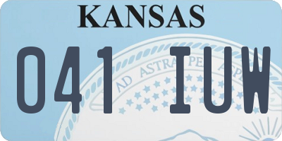KS license plate 041IUW