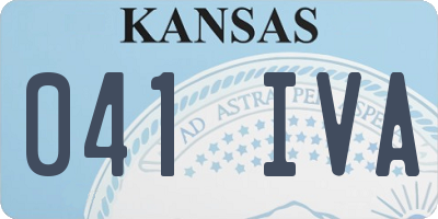 KS license plate 041IVA