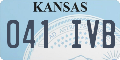 KS license plate 041IVB