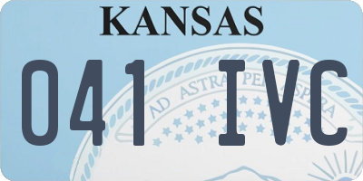 KS license plate 041IVC