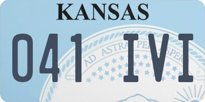 KS license plate 041IVI