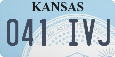 KS license plate 041IVJ