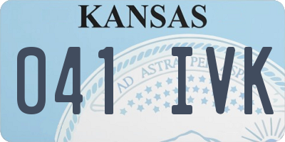 KS license plate 041IVK