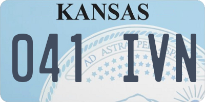 KS license plate 041IVN