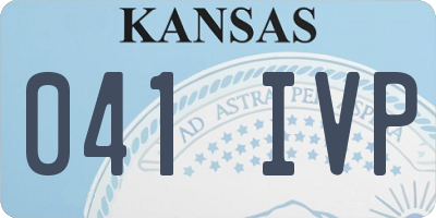 KS license plate 041IVP
