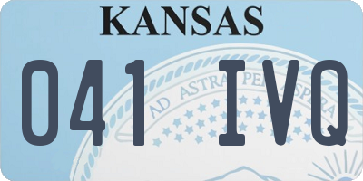 KS license plate 041IVQ