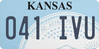 KS license plate 041IVU