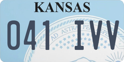 KS license plate 041IVV
