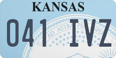 KS license plate 041IVZ
