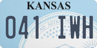 KS license plate 041IWH