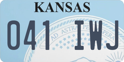 KS license plate 041IWJ