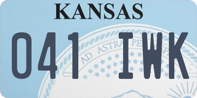 KS license plate 041IWK