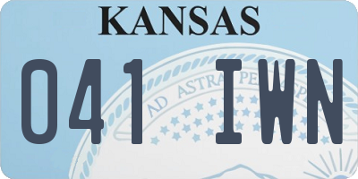 KS license plate 041IWN
