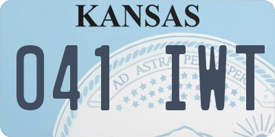 KS license plate 041IWT