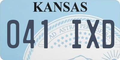 KS license plate 041IXD