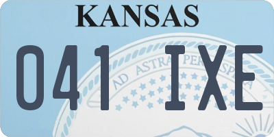 KS license plate 041IXE