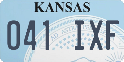 KS license plate 041IXF