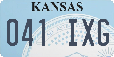 KS license plate 041IXG