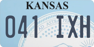 KS license plate 041IXH