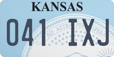 KS license plate 041IXJ