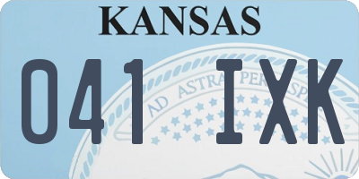 KS license plate 041IXK